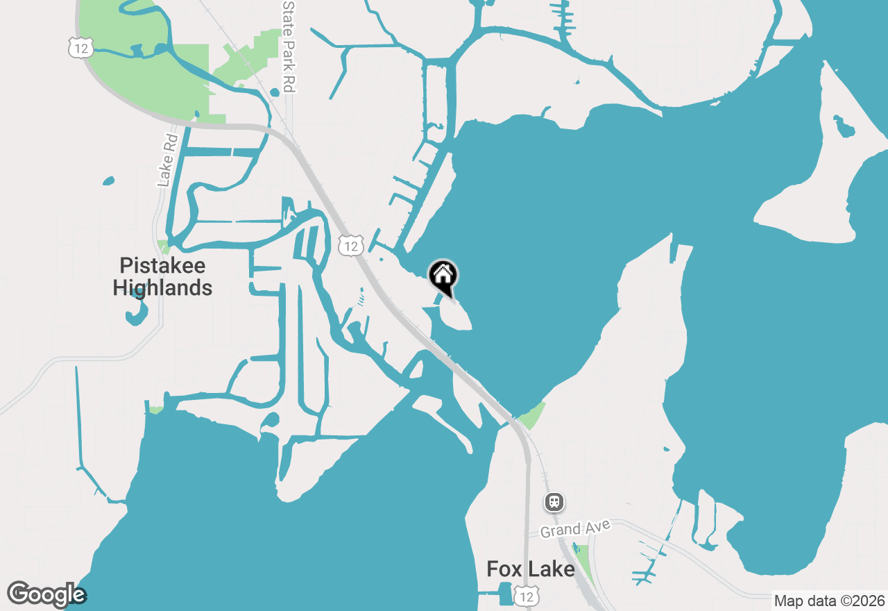 Map of 174 Riverside Island Drive, Fox Lake, IL 60020
