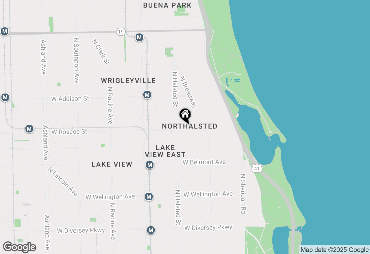 Map of 712 W Roscoe Street #2W, Chicago, IL 60657