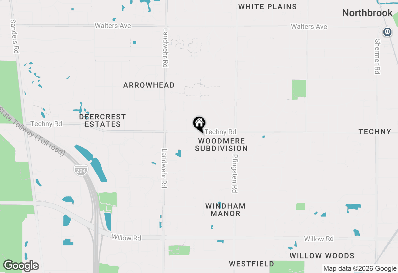 Map of 2013 Clover Road, Northbrook, IL 60062
