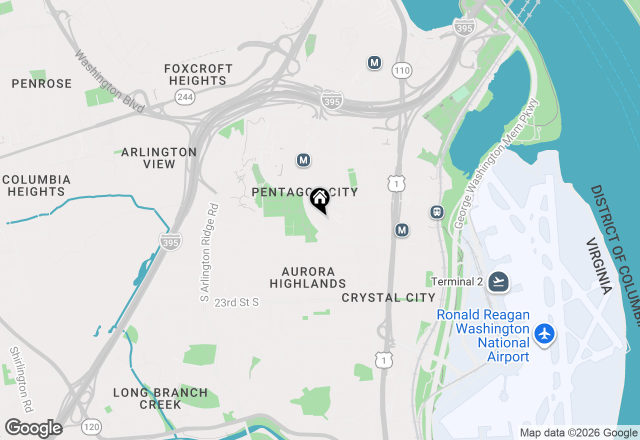 Map of 1661 S Hayes Street #2, Arlington, VA 22202