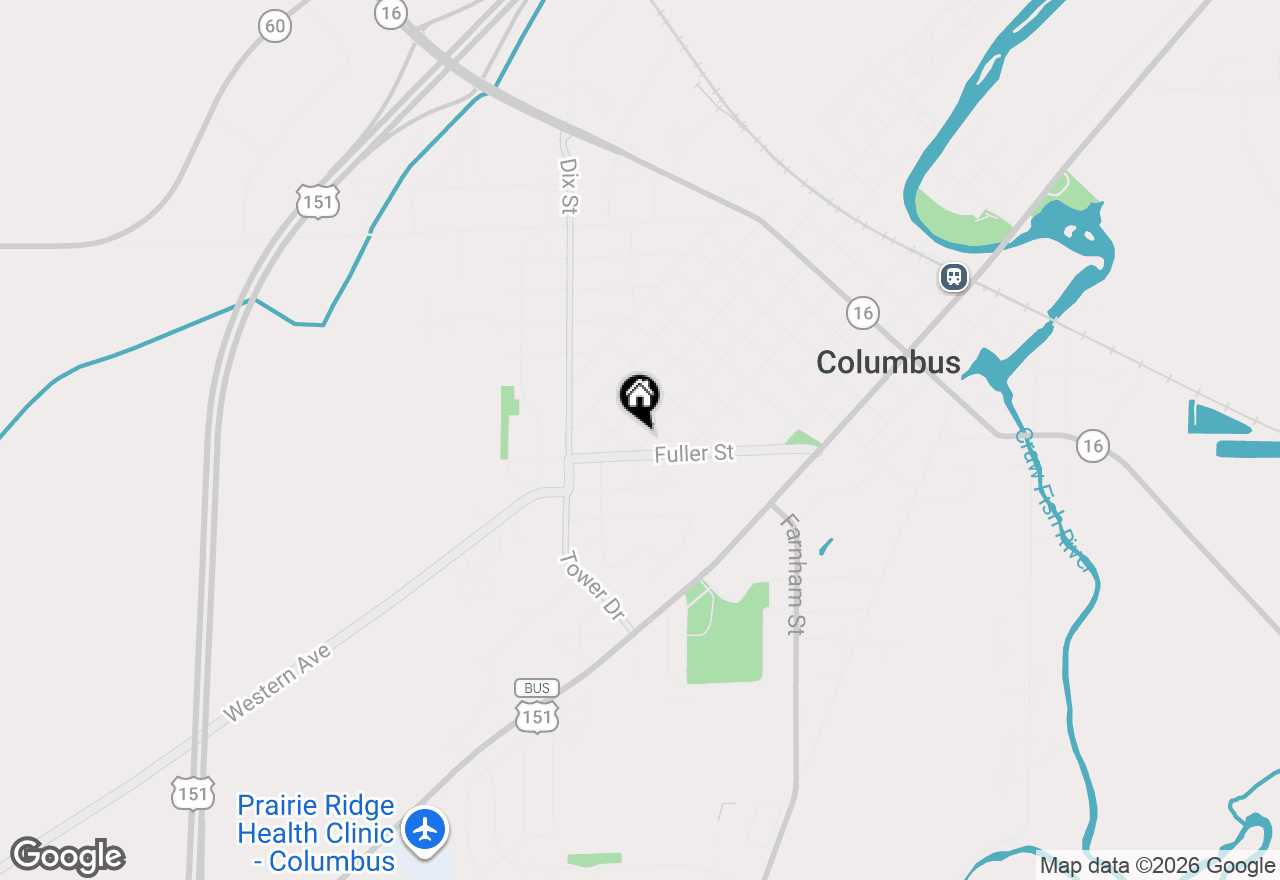Map of 834 S Birdsey Street, Columbus, WI 53925