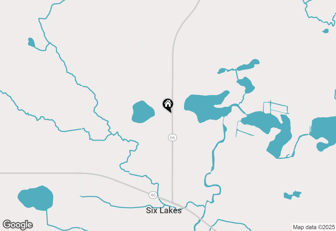 Map of 11399 N Six Lakes Road, Six Lakes, MI 48886