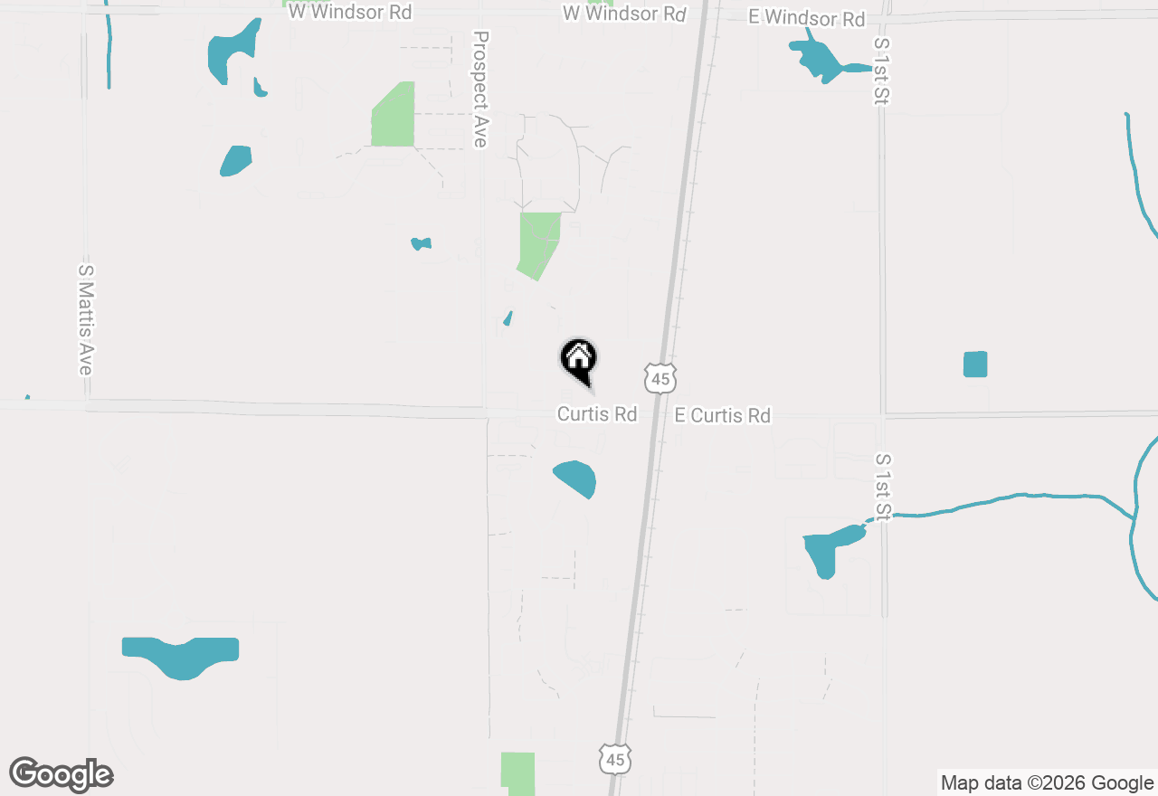 Map of 208 W Curtis Road, Savoy, IL 61874