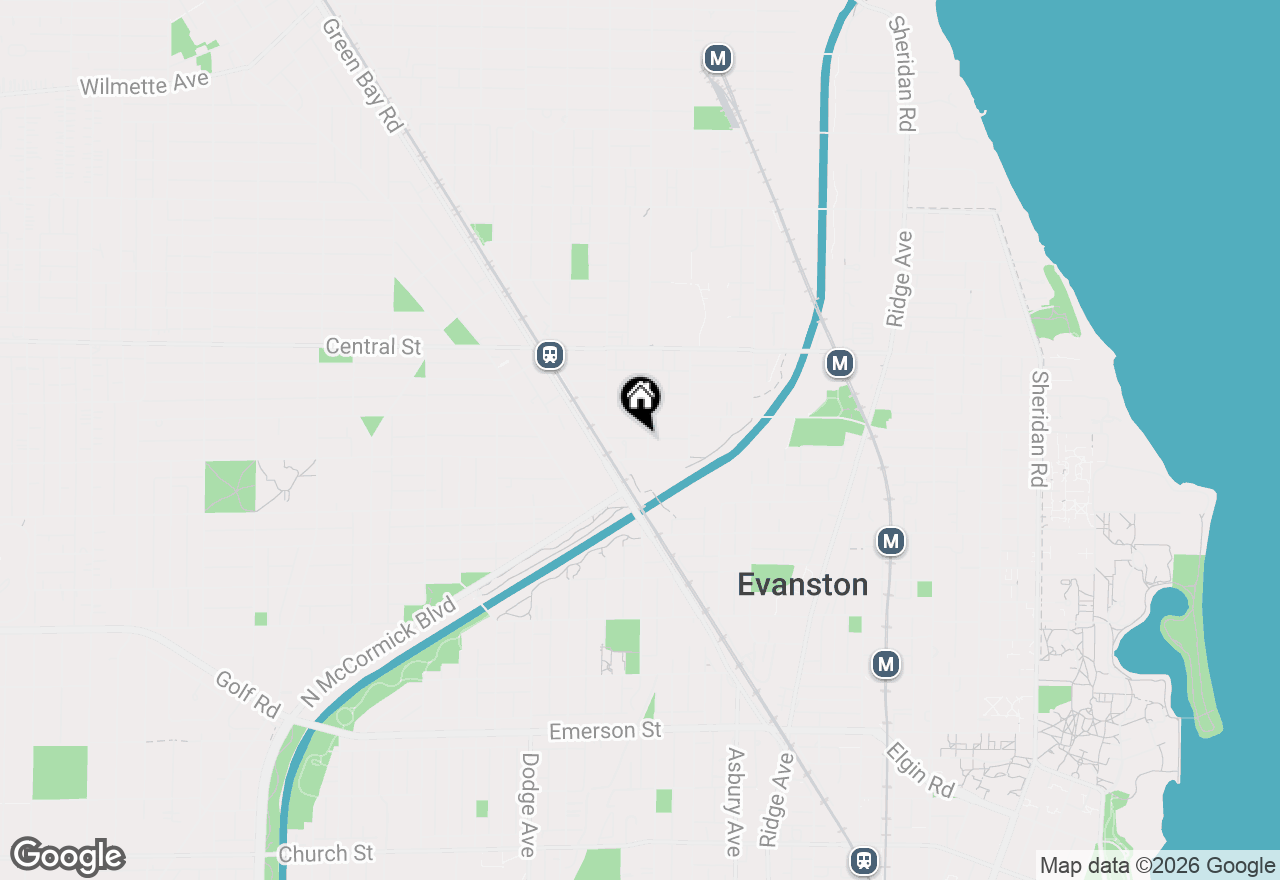 Map of 2356 Ashland Avenue, Evanston, IL 60201