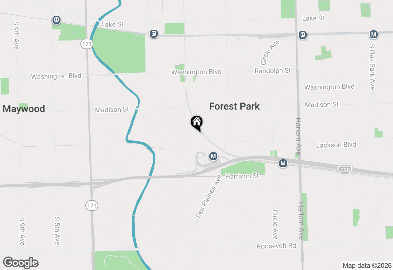 Map of 527 Grove Lane, Forest Park, IL 60130