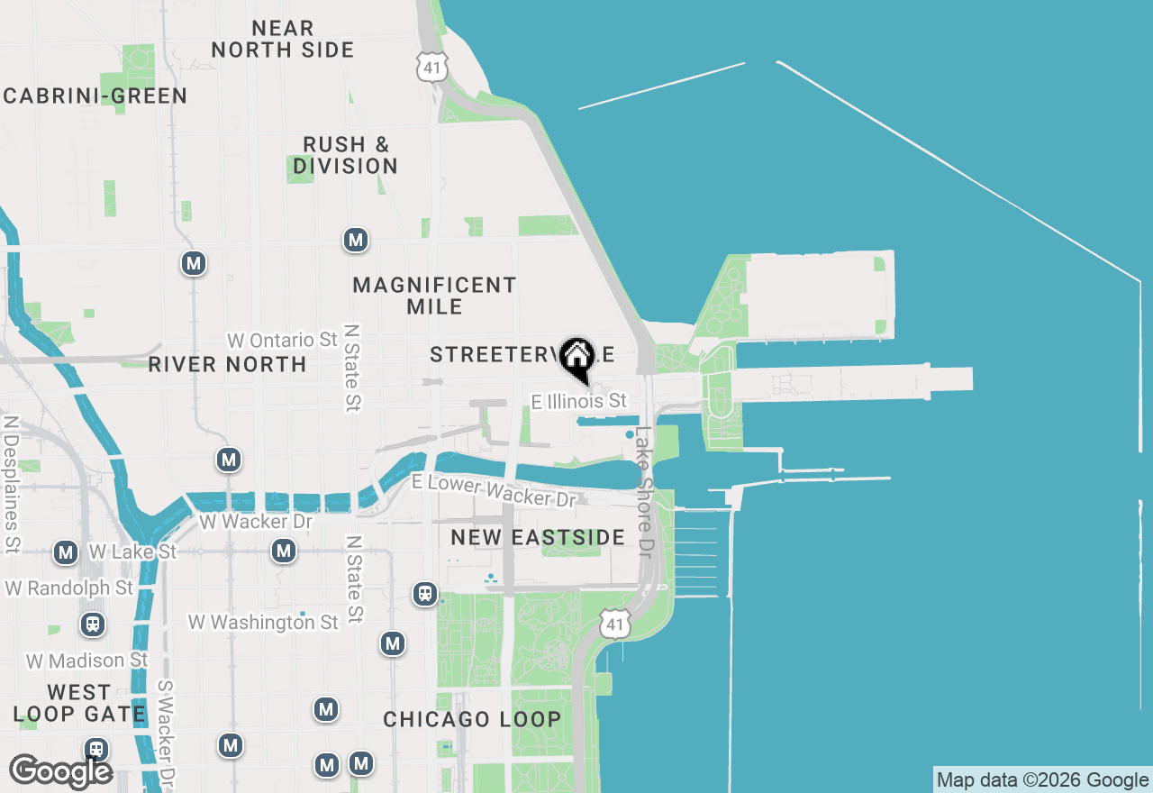 Map of 505 N Mcclurg Court #4604, Chicago, IL 60611