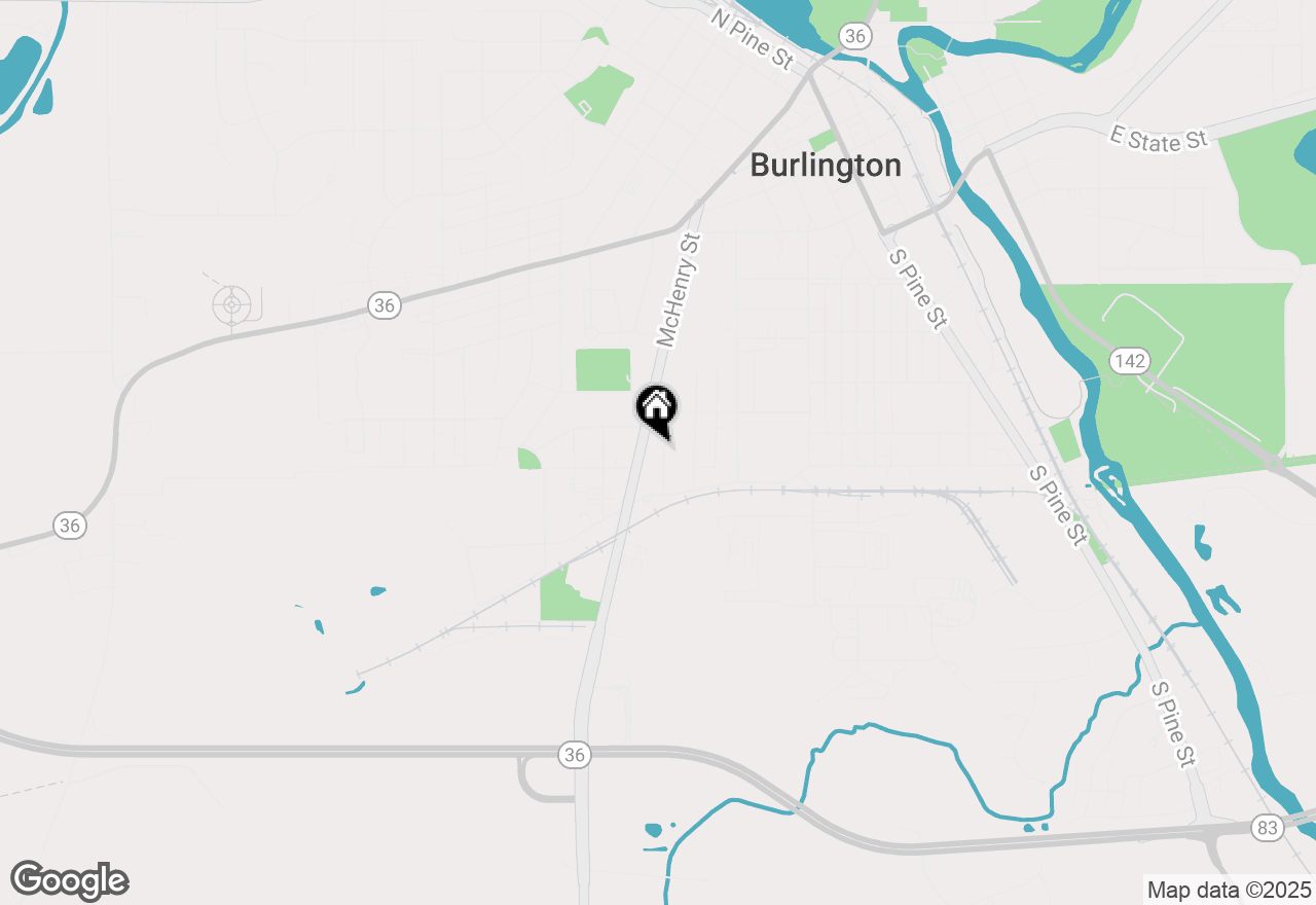 Map of 441 Hawthorn St, Burlington, WI 53105