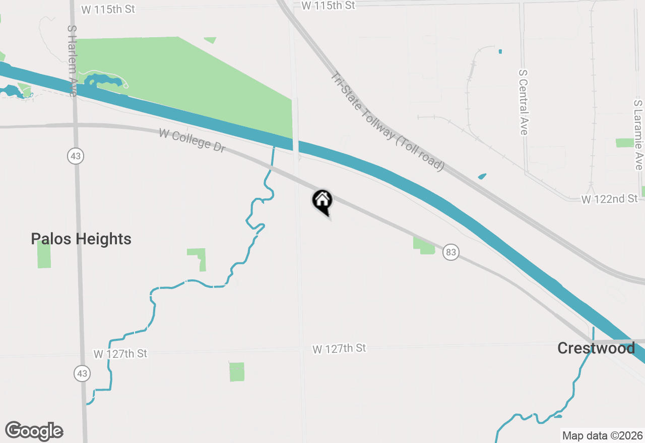 Map of 12250 S Dogwood Lane, Palos Heights, IL 60463