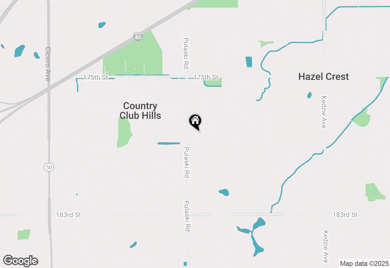 Map of 17821 Springfield Avenue, Country Club Hills, IL 60478