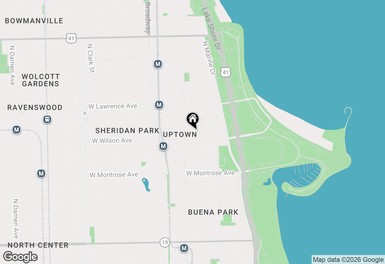 Map of 927 W Eastwood Avenue #1E, Chicago, IL 60640