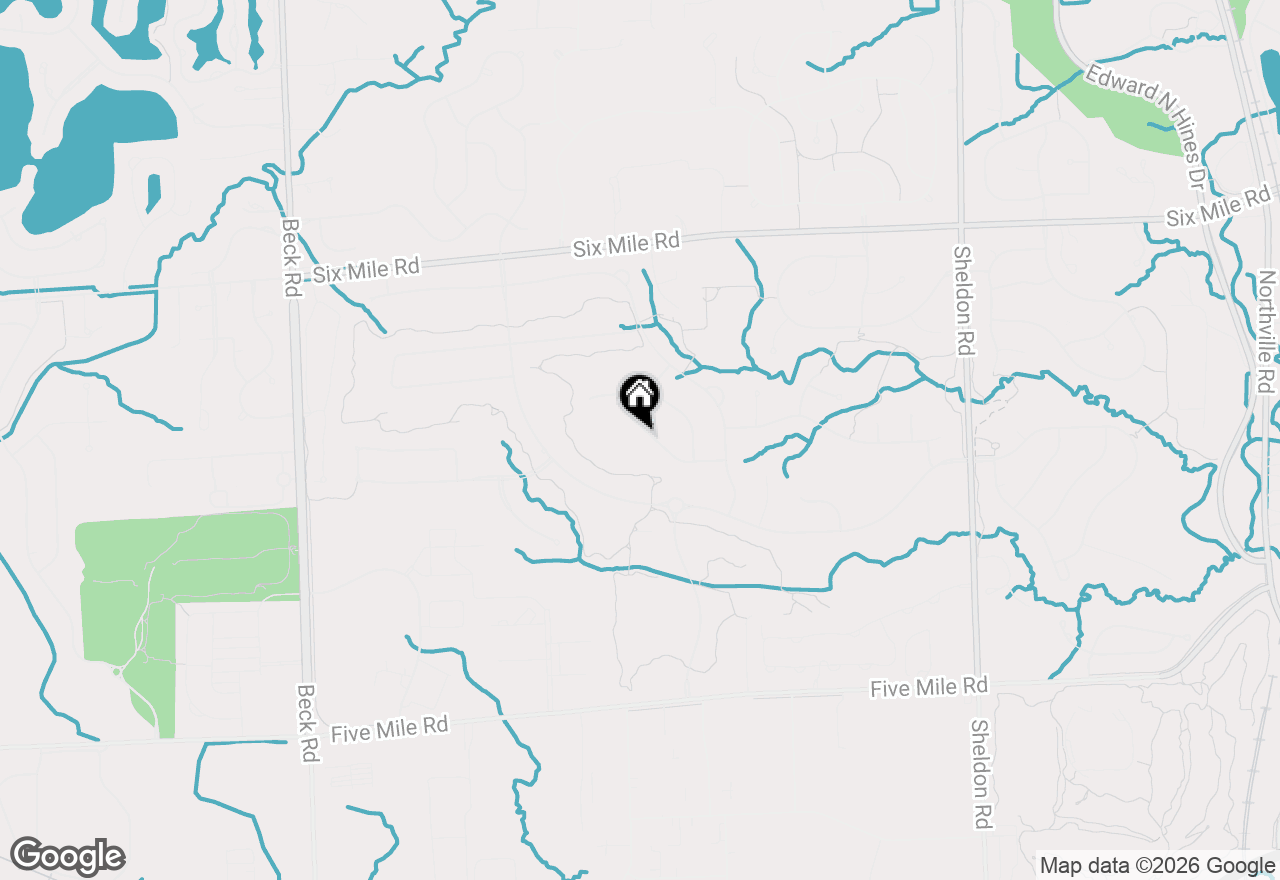 Map of 45907 Riviera Drive, Northville, MI 48168