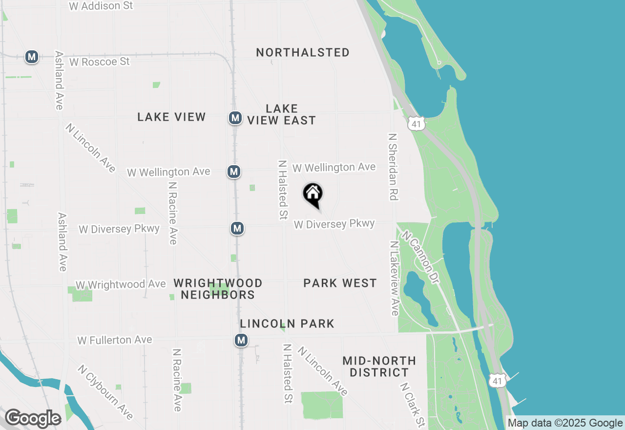 Map of 2821 N Orchard Street #1, Chicago, IL 60657