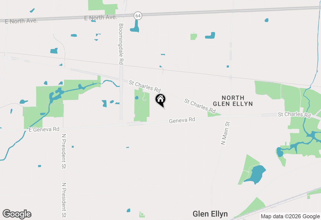 Map of 859 Evergreen Avenue, Glen Ellyn, IL 60137