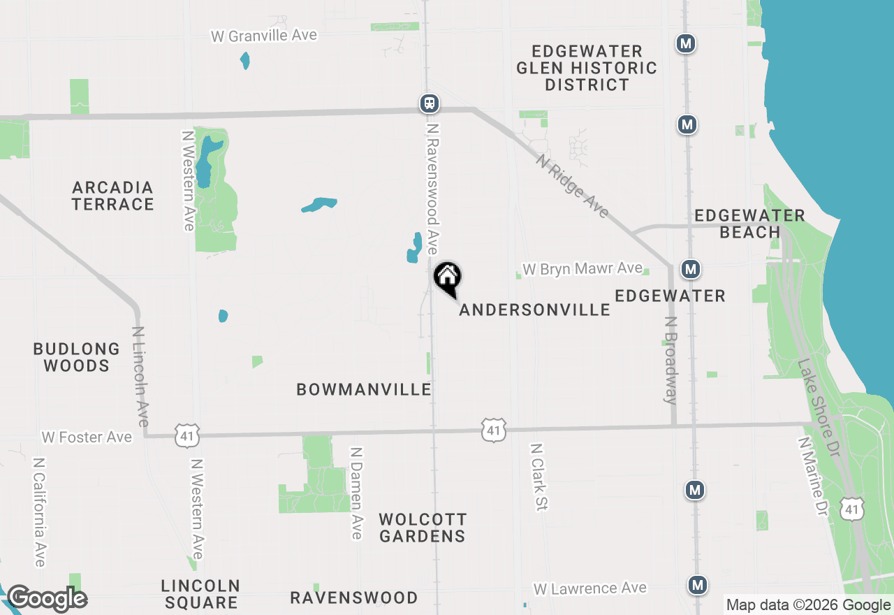 Map of 1740 W Catalpa Avenue #1E, Chicago, IL 60640