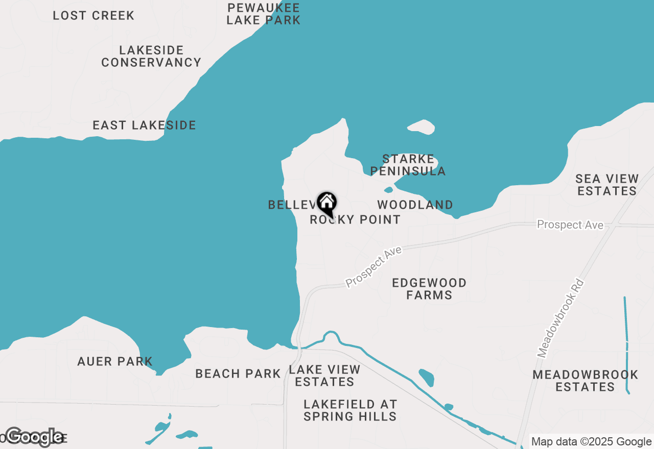 Map of W278N2720 Rocky Point Rd, Pewaukee, WI 53072