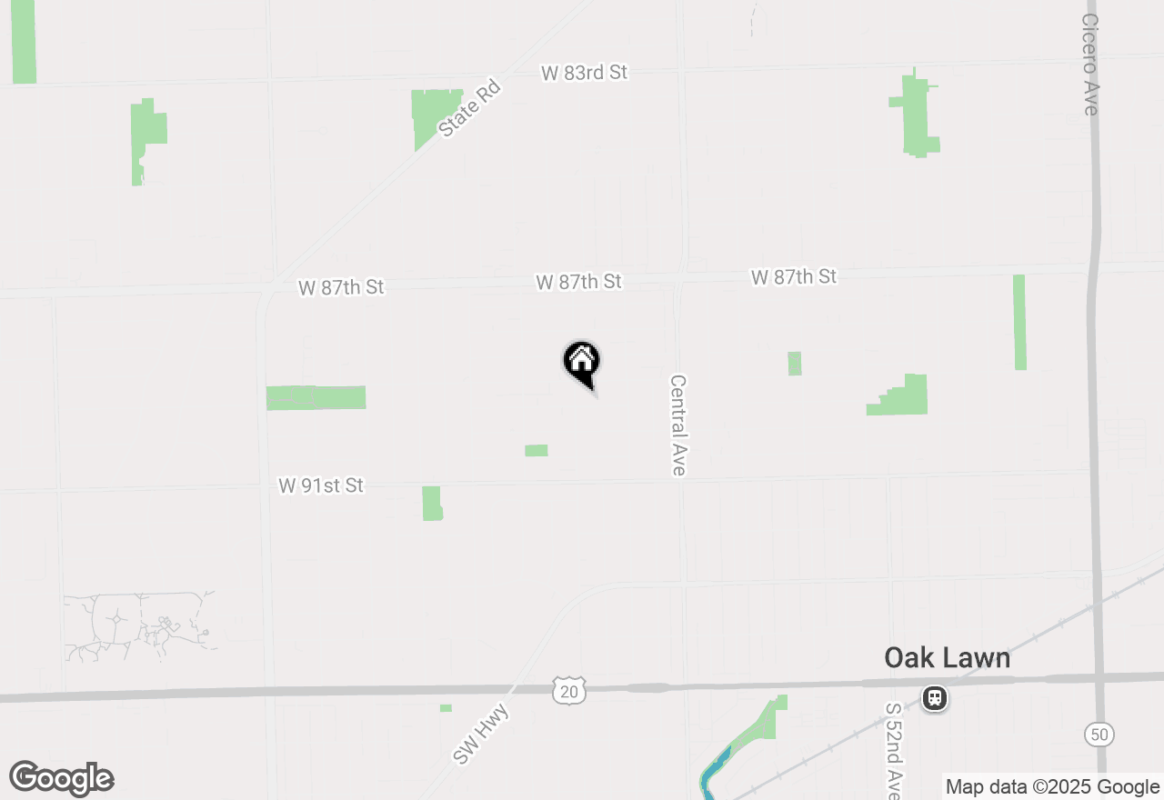 Map of 5748 W 89th Place, Oak Lawn, IL 60453