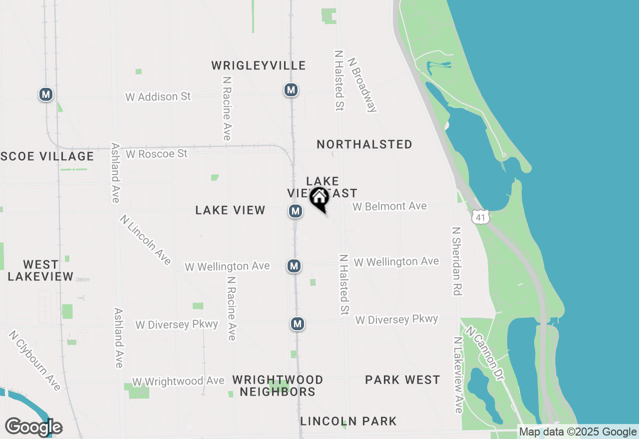 Map of 850 W Fletcher Street #1F, Chicago, IL 60657