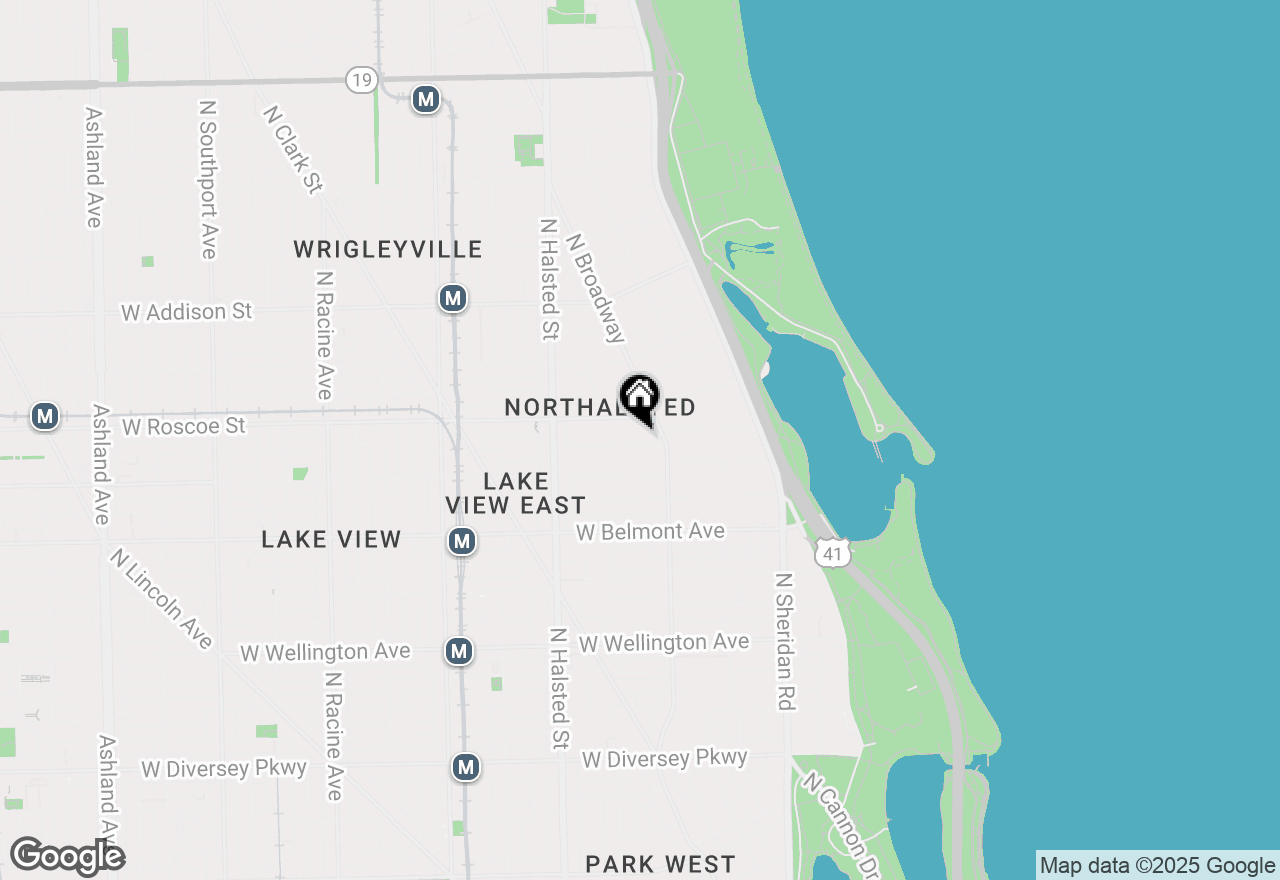 Map of 626 W Buckingham Place #2W, Chicago, IL 60657