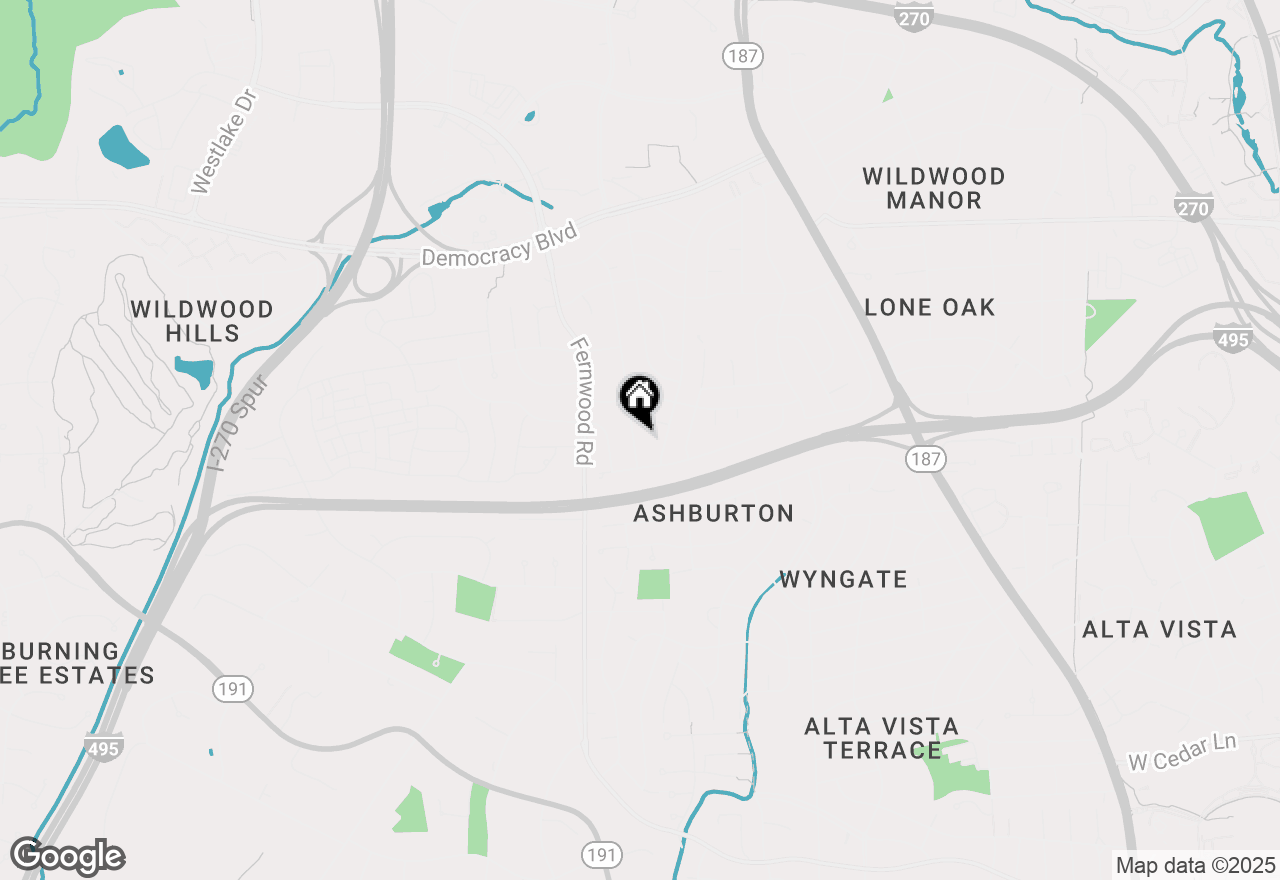 Map of 9713 Holmhurst Road, Bethesda, MD 20817