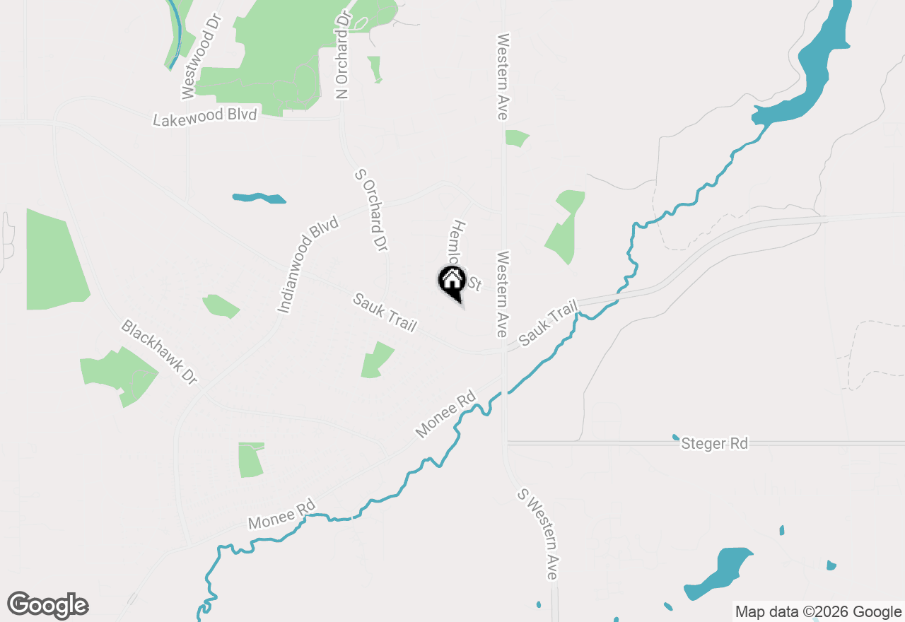 Map of 28 Apple Lane, Park Forest, IL 60466