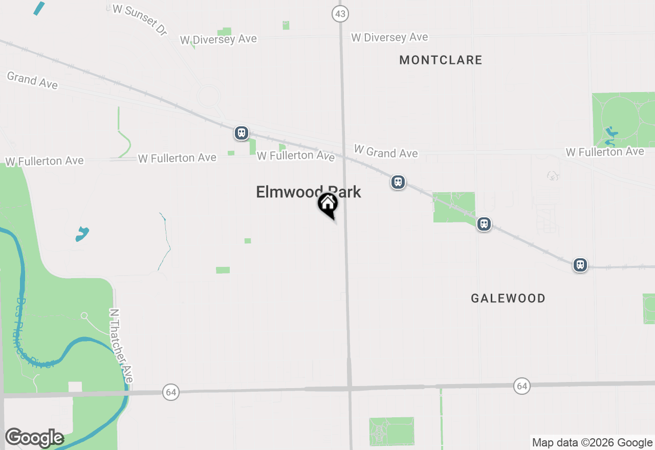 Map of 2128 N 72nd Court, Elmwood Park, IL 60707