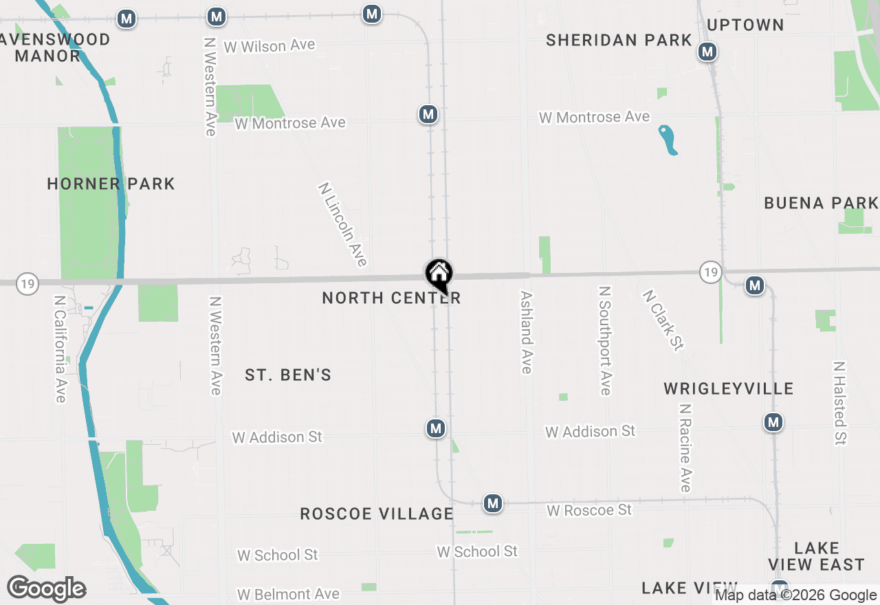 Map of 1801 W Larchmont Avenue #305, Chicago, IL 60613