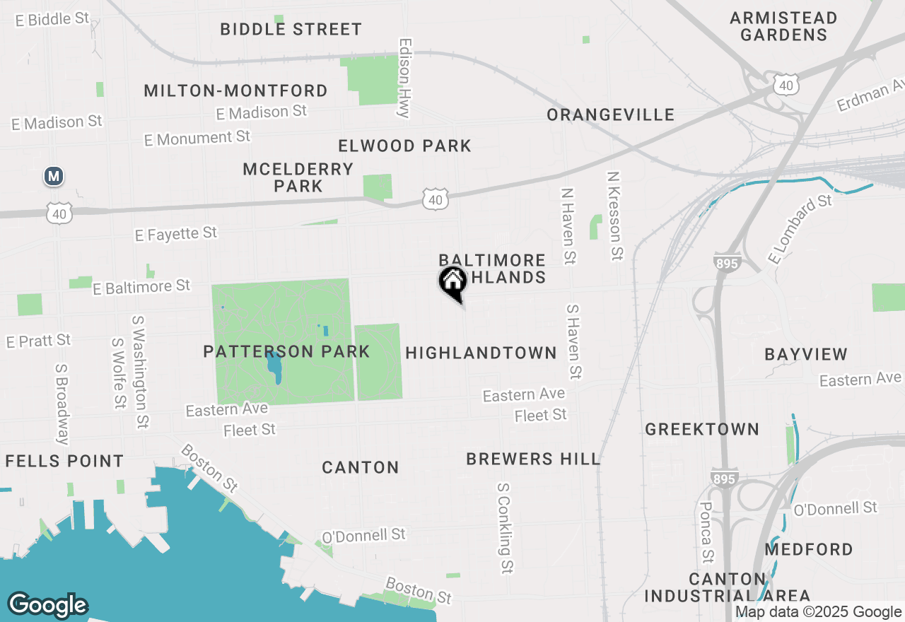 Map of 135 S Clinton Street, Baltimore, MD 21224