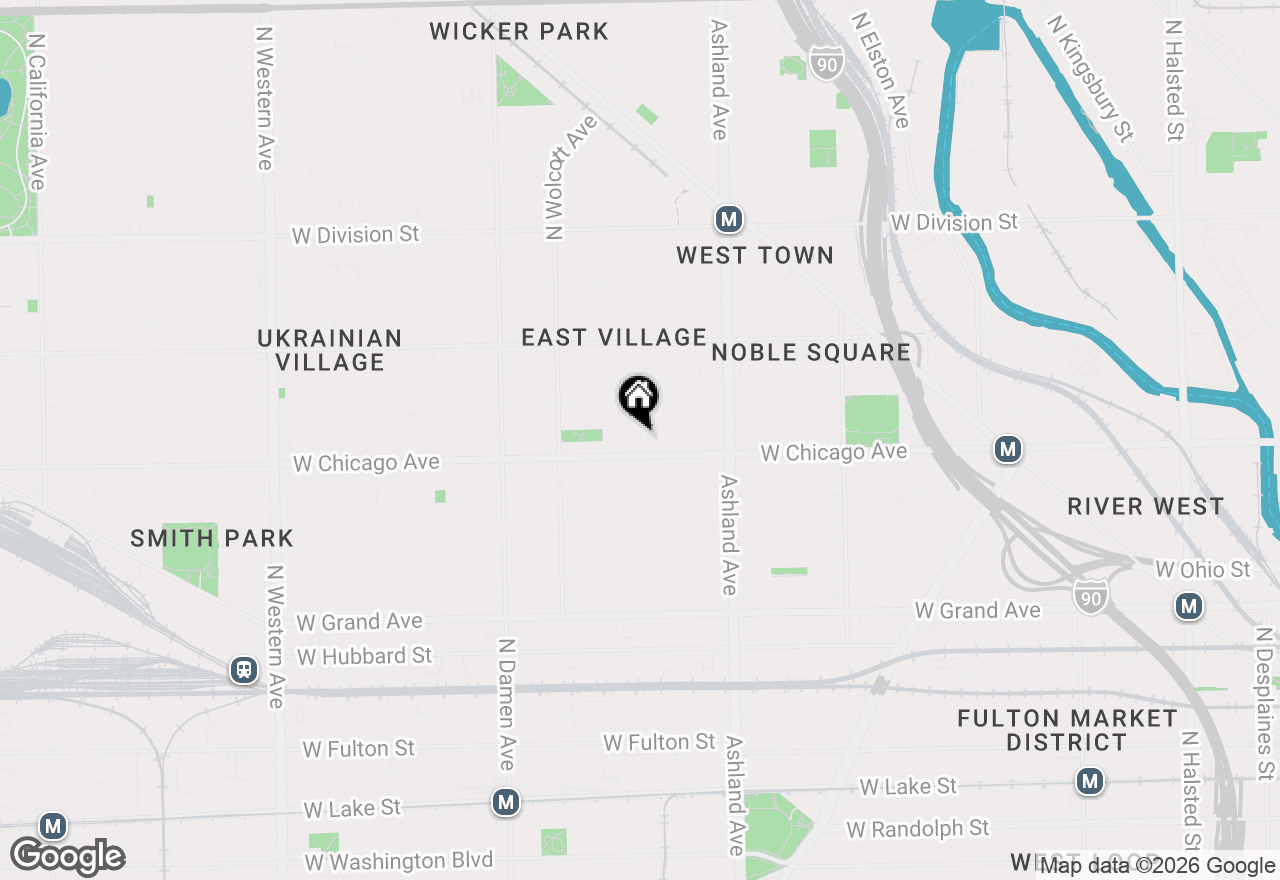 Map of 814 N Hermitage Avenue, Chicago, IL 60622