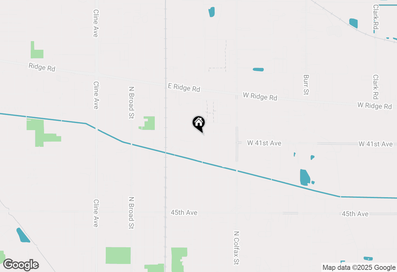 Map of 817 E 40th Place, Griffith, IN 46319