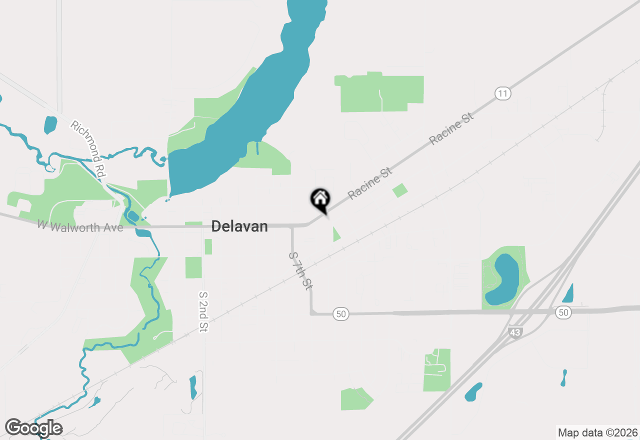 Map of 806 Racine St, Delavan, WI 53115