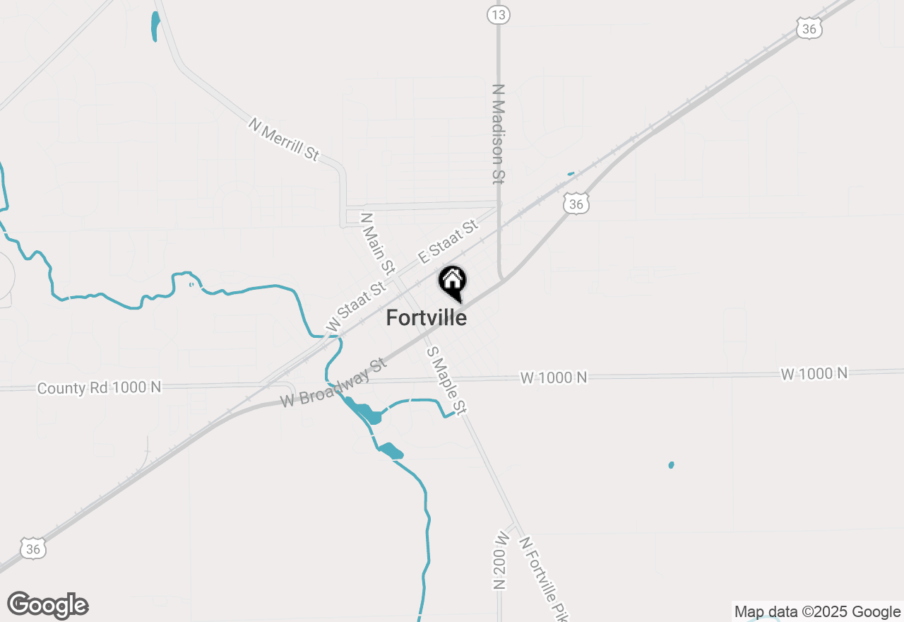 Map of 225 E Broadway, Fortville, IN 46040