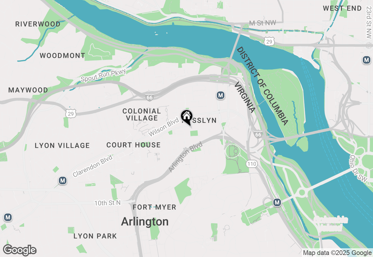 Map of 1600 Clarendon Boulevard #W407, Arlington, VA 22209