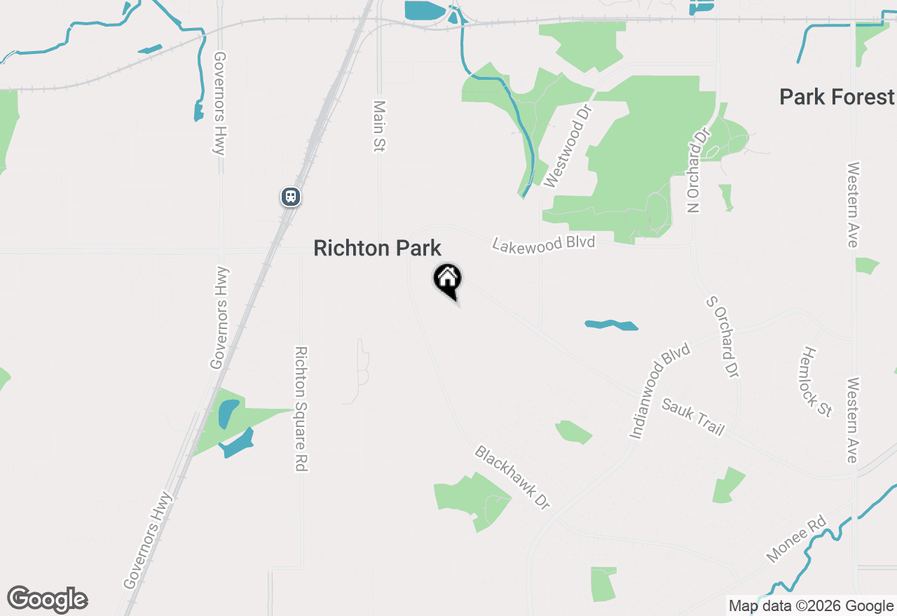 Map of 347 Minocqua Street, Park Forest, IL 60466