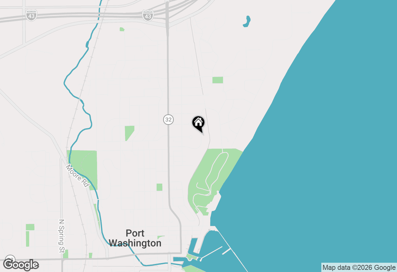 Map of 325 E Whitefish Rd, Port Washington, WI 53074
