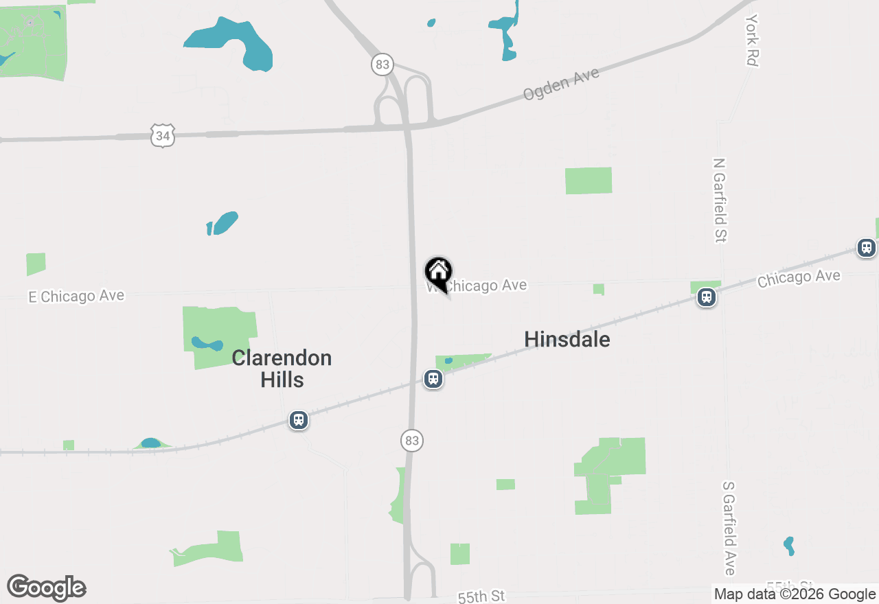 Map of 19 S Stough Street, Hinsdale, IL 60521