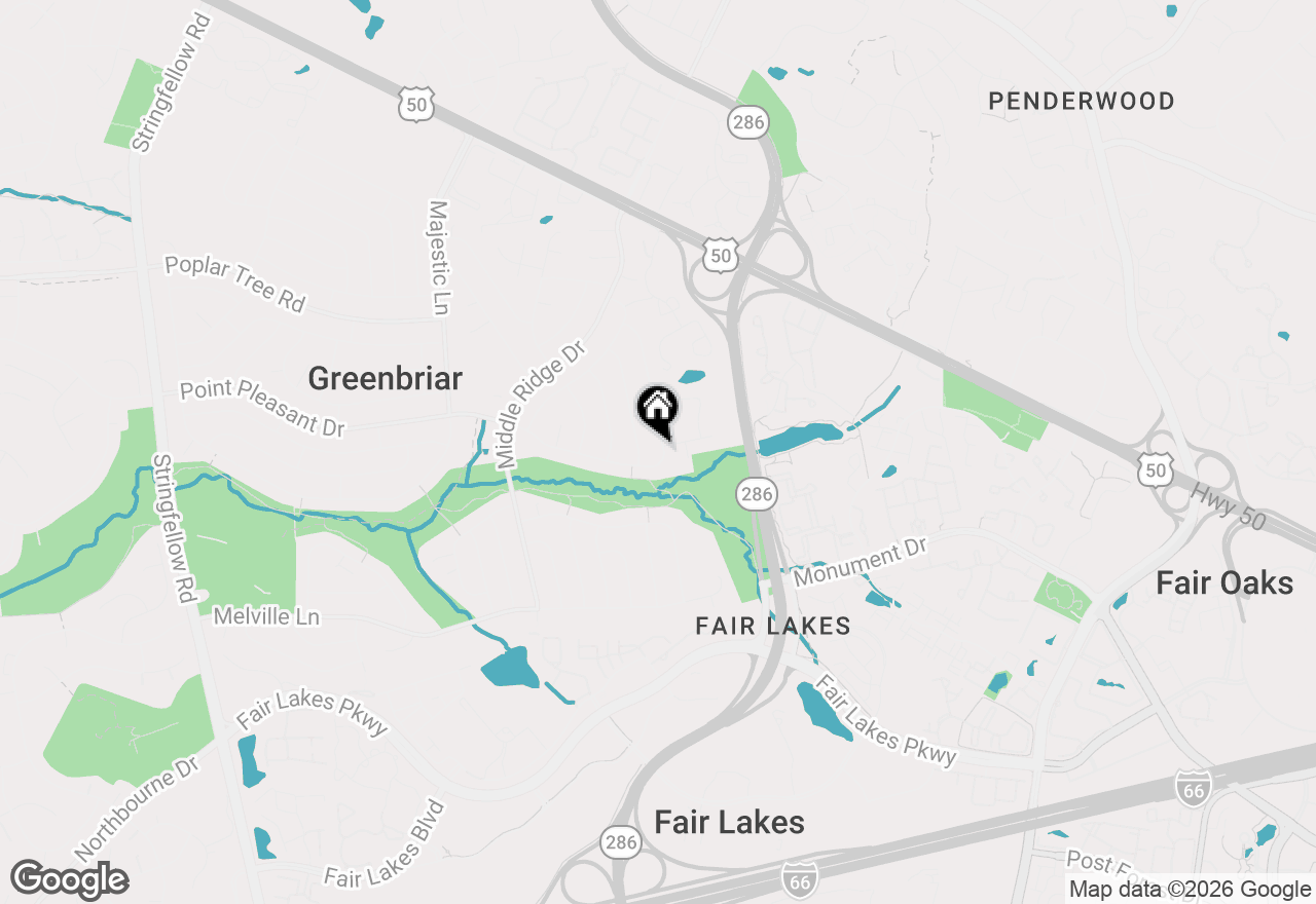 Map of 12840 Point Pleasant Drive, Fairfax, VA 22033