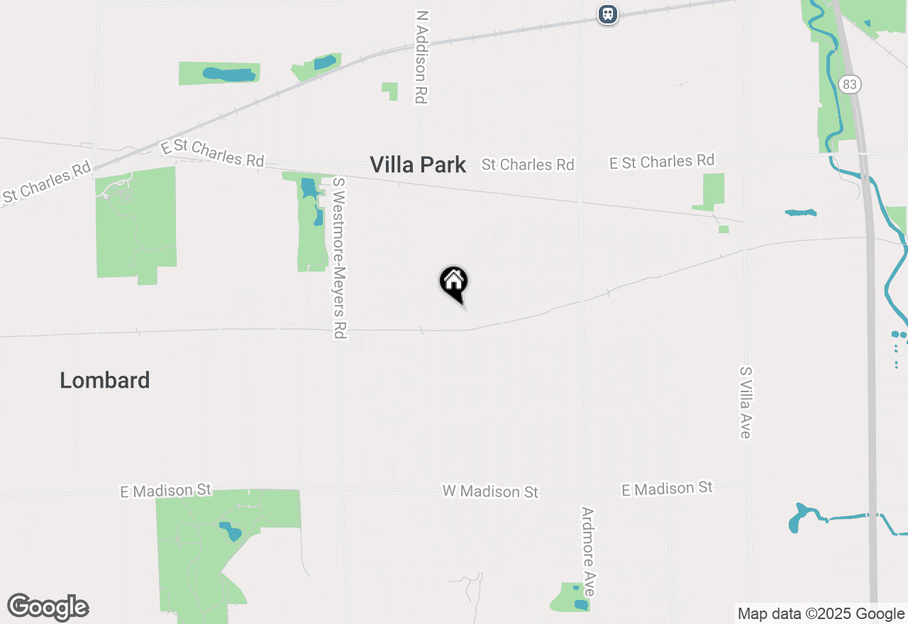Map of 343 S Wisconsin Avenue, Villa Park, IL 60181