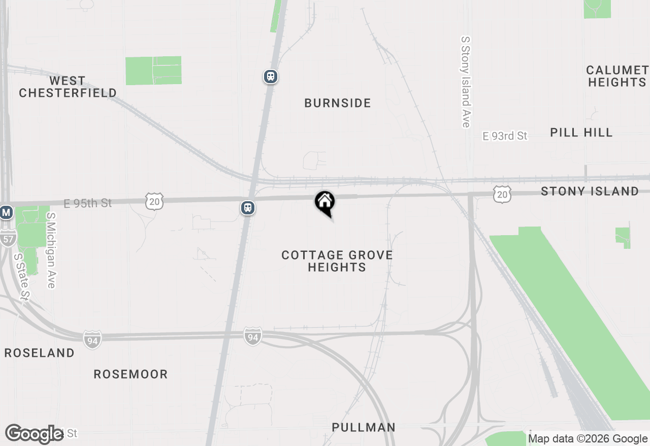 Map of 9552 S Greenwood Avenue, Chicago, IL 60628