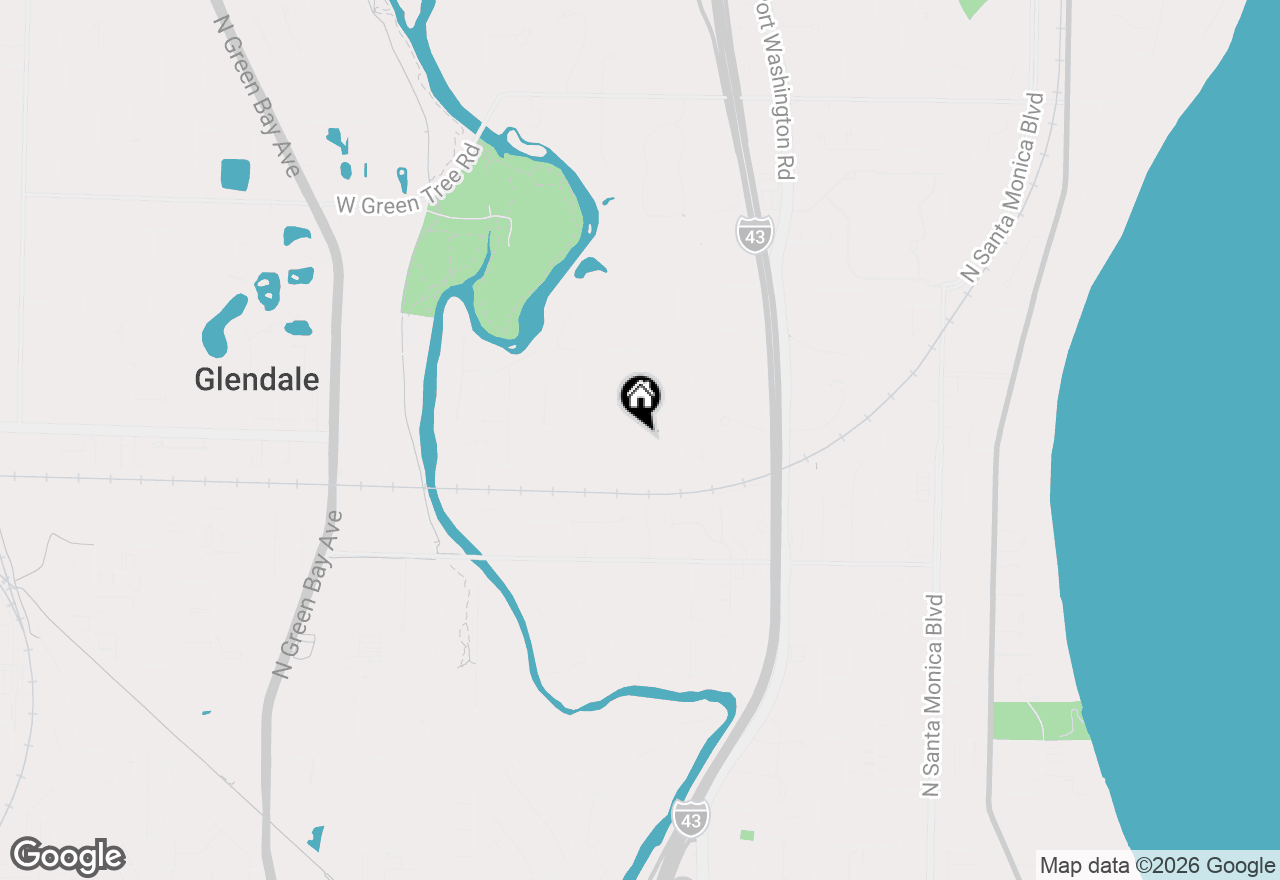 Map of 6411 N Bittersweet Ln, Glendale, WI 53217