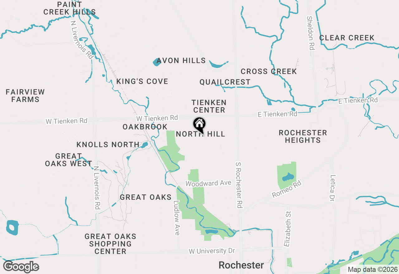 Map of 261 Reitman Court, Rochester Hills, MI 48307