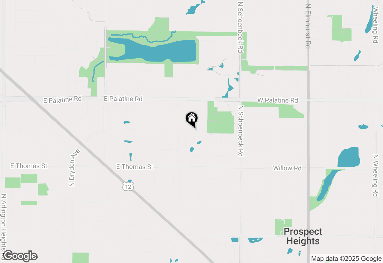 Map of 2407 E Sherwood Road, Arlington Heights, IL 60004