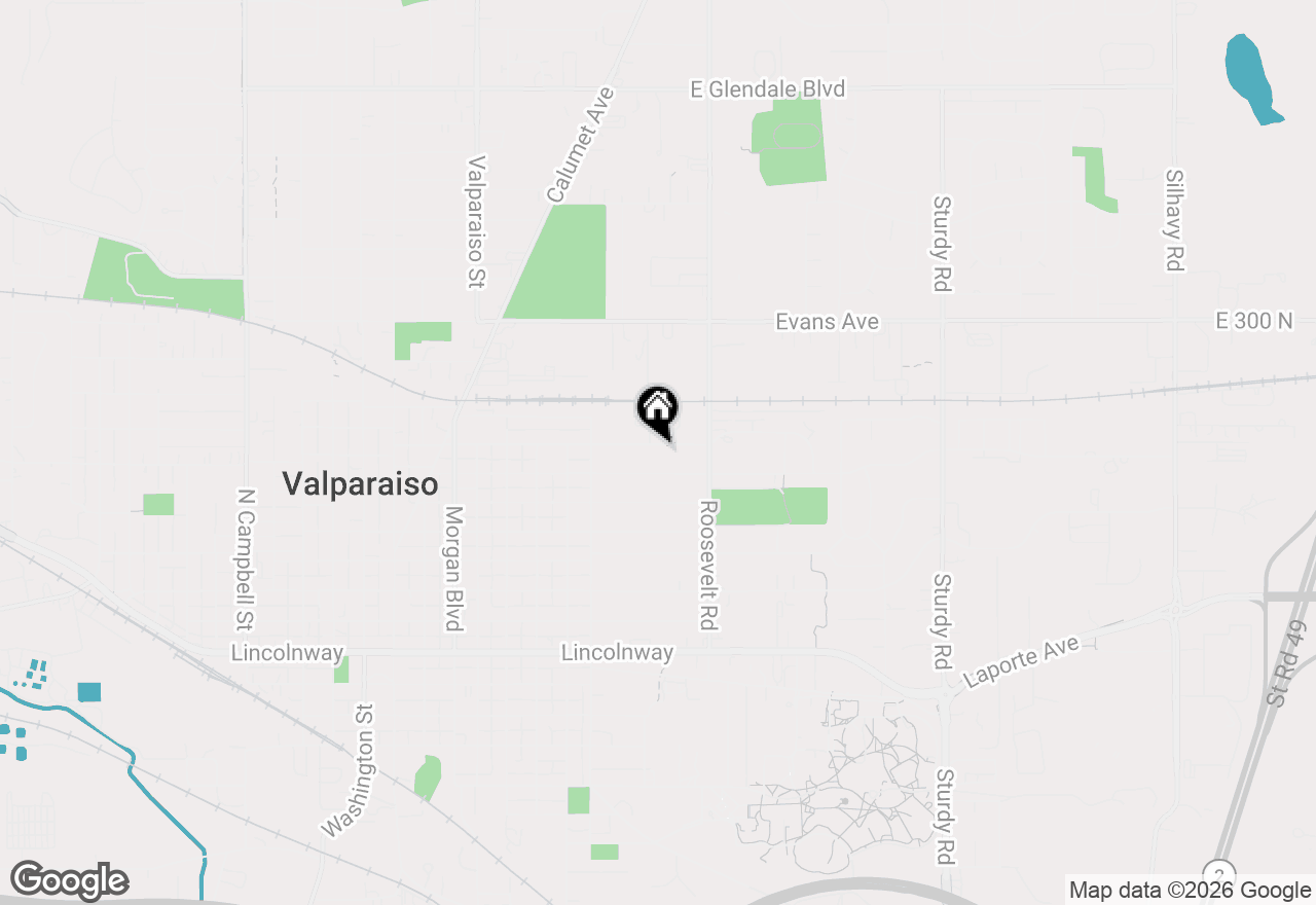 Map of 824 Elm Street, Valparaiso, IN 46383