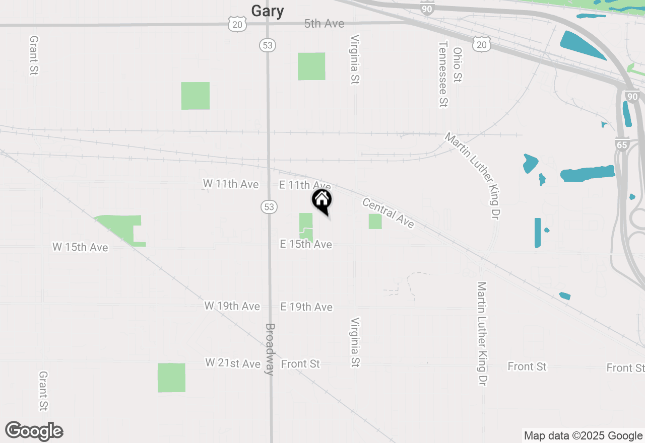 Map of 1320 Delaware Street, Gary, IN 46407