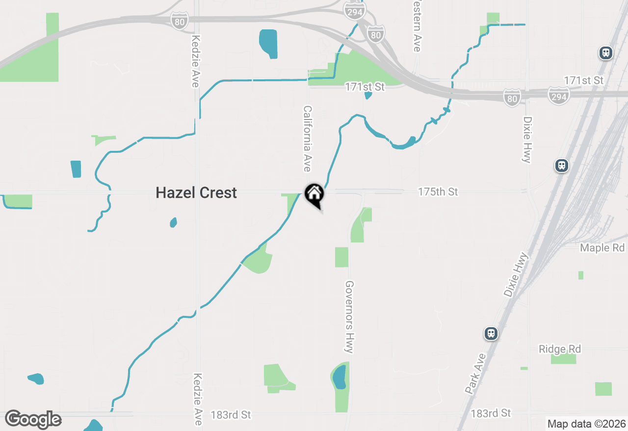 Map of 2722 Larkspur Lane, Hazel Crest, IL 60429