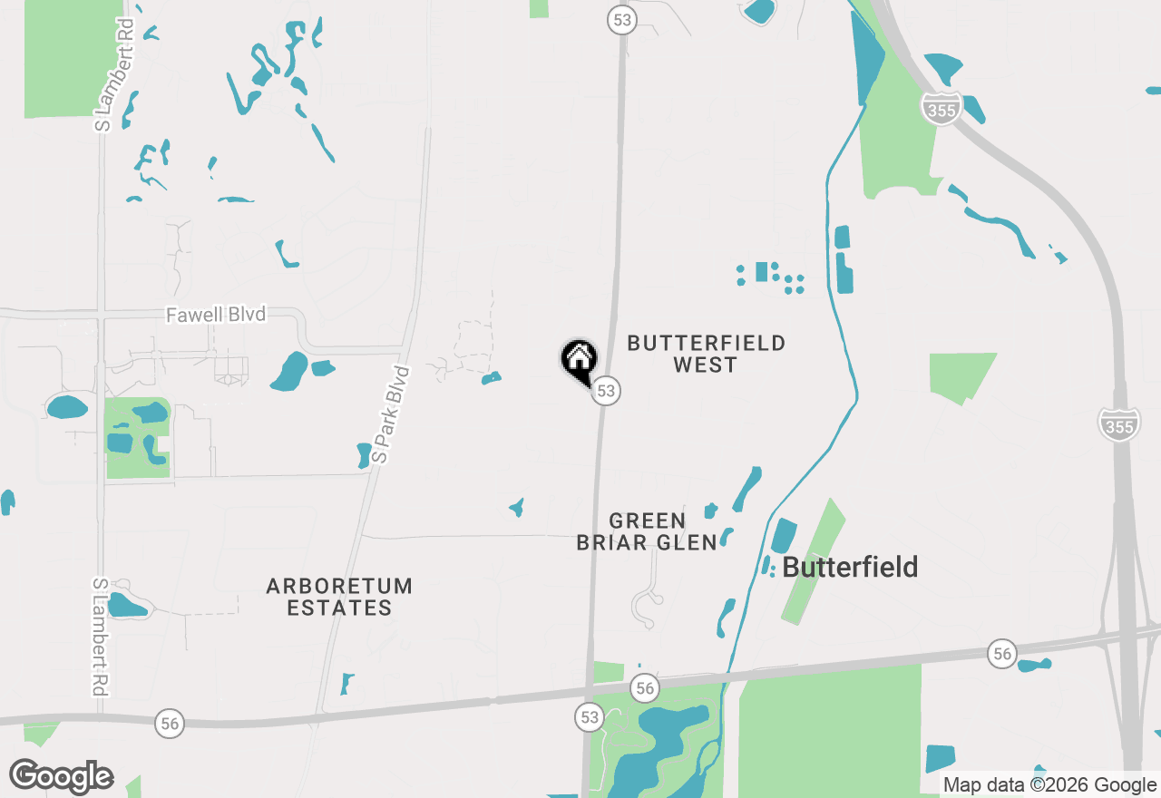 Map of 2S170 Stratford Road, Glen Ellyn, IL 60137