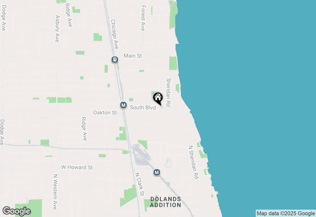 Map of 200 South Boulevard #1B, Evanston, IL 60202