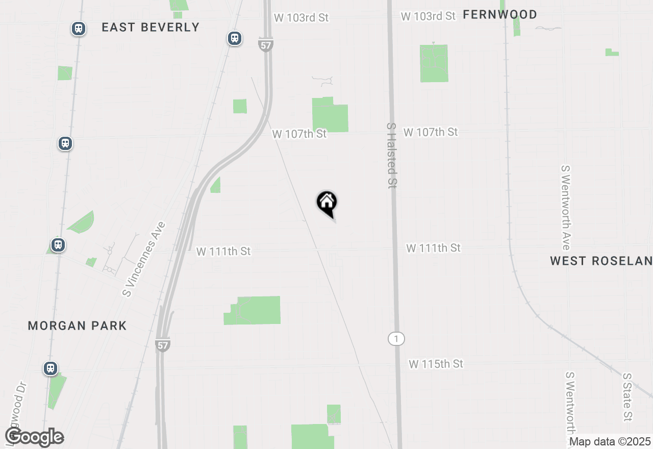 Map of 1019 W 110th Street, Chicago, IL 60643