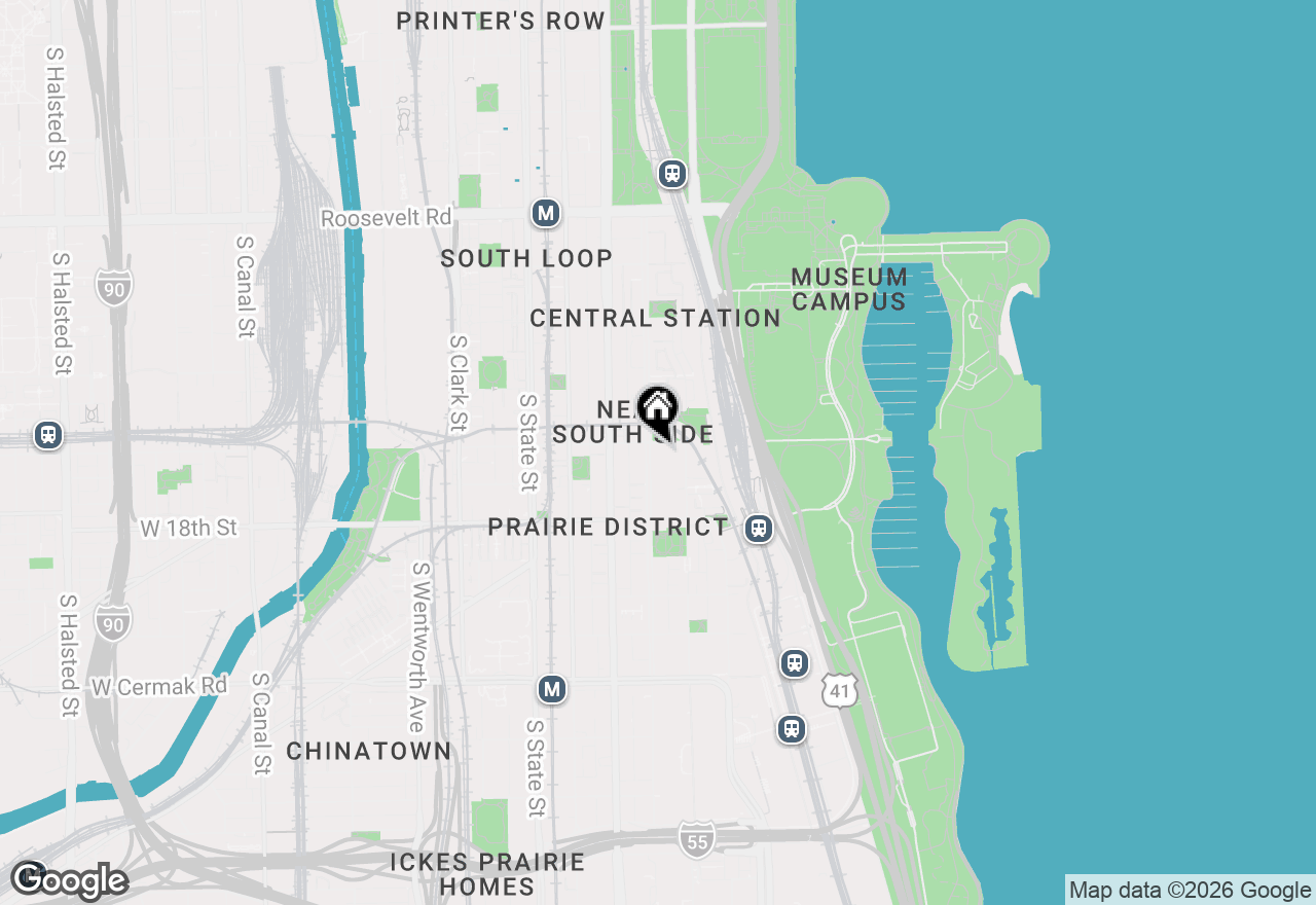 Map of 1601 S Indiana Avenue #503, Chicago, IL 60616