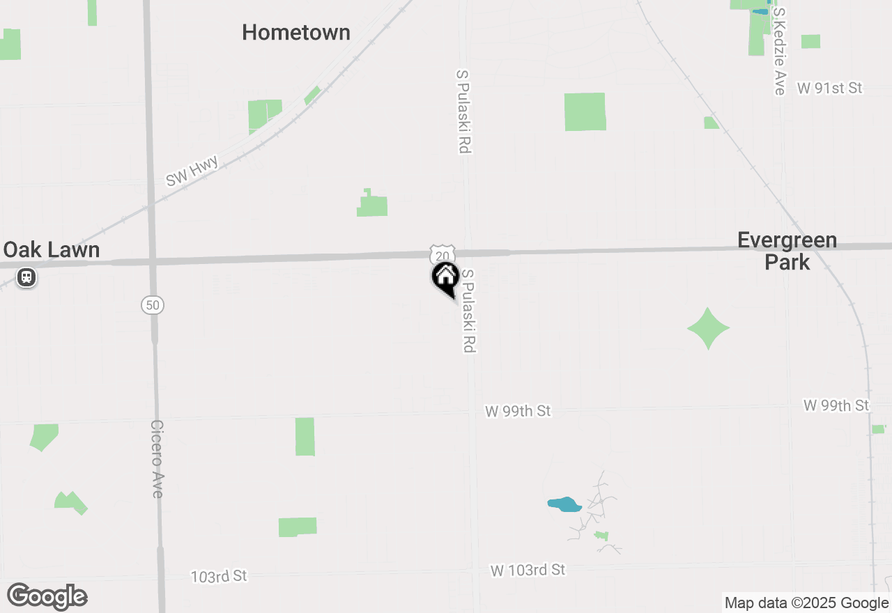 Map of 9620 S Komensky Avenue #305, Oak Lawn, IL 60453