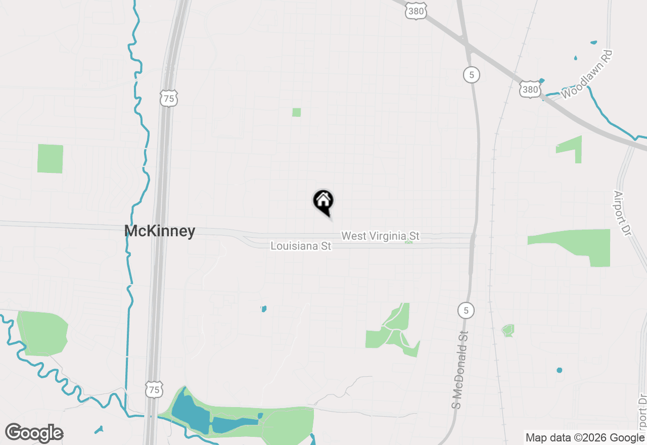 Map of 909 W Hunt Street, Mckinney, TX 75069